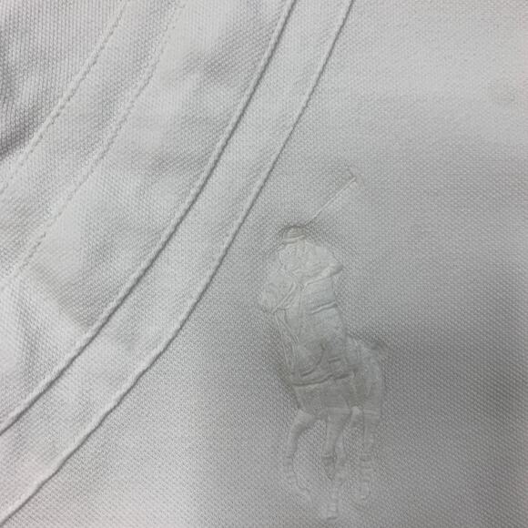 Polo Ralph Lauren Shirt Mens L Large White Cotton Big Pony Neck Stole Feature - Picture 5 of 12